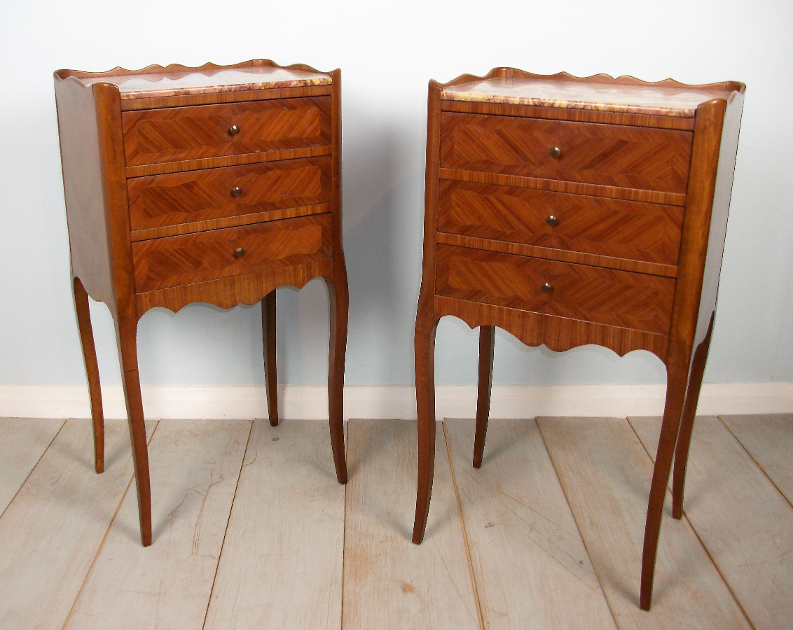 Pair of bedside Cabinets Louis XV Style